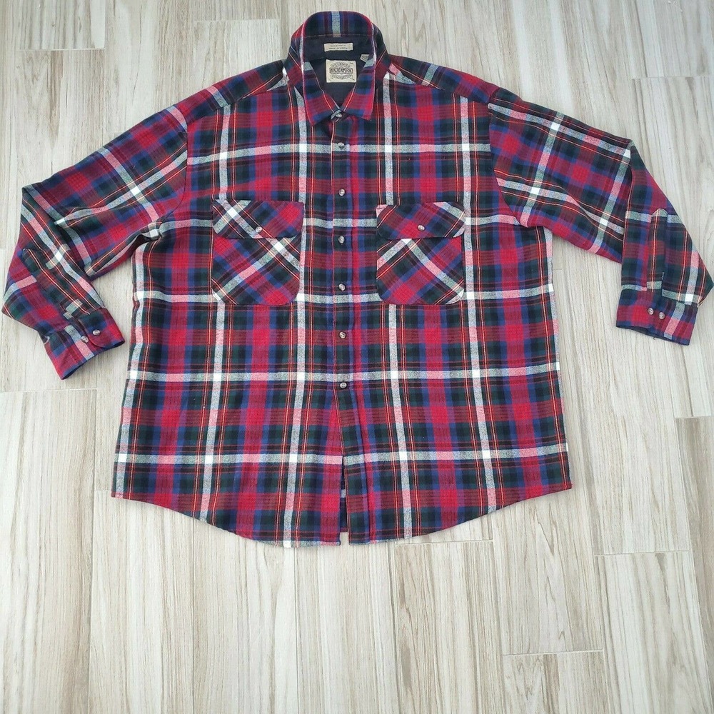 Saugatuck 2XL Drygoods Flannel Plaid Shirt Mens